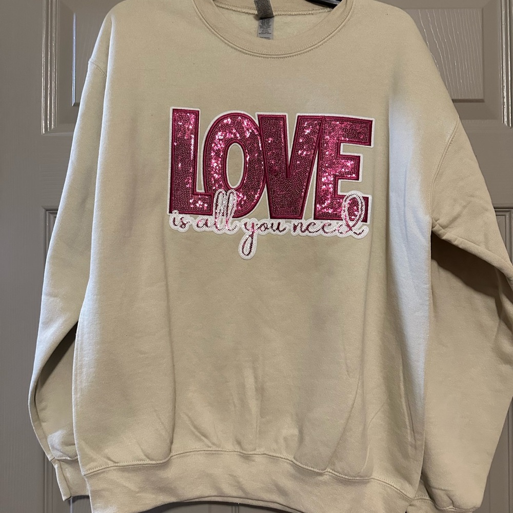 Women's Cream Love Sweater